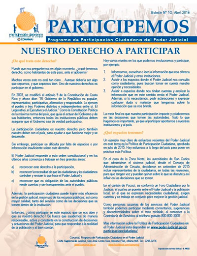 Ingresar al enlace Nuestro derecho a participar